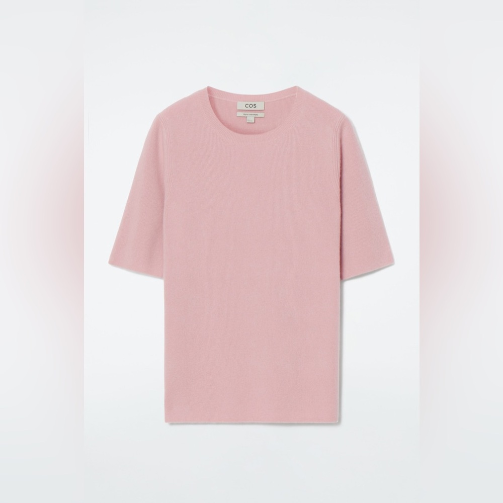 COS Pure Cashmere T-Shirt Pink